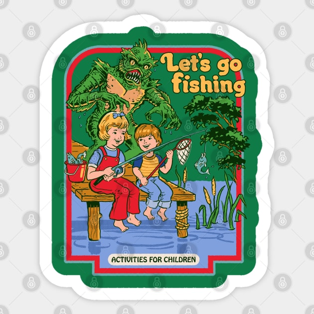 Let's Go Fishing Sticker by Steven Rhodes